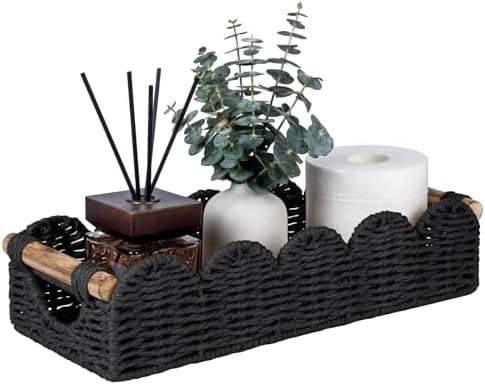 CubesLand Toilet Tank Paper Storage Basket Bathroom Decor Organizer Basket