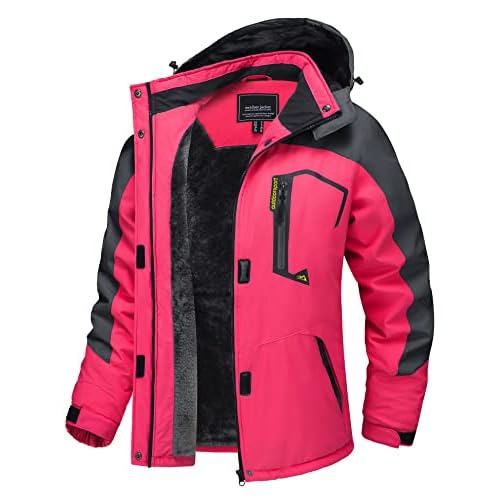 TACVASEN Women's Winter Coats Waterproof Snow Ski Jacket Warm Fleece