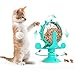 GVAVIY Katzenspielzeug Mit Saugnapf 360 Grad Windrad Spielzeug Katzen Spielzeug Trockenfutter-Spender für Katzen…