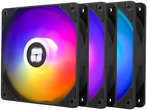 Thermalright TL-C12C-S CPU Fan, 120mm ARGB Case Cooler, PWM Silent Computer Fan with S-FDB Bearing Included, up to 1500RPM PC Cooling(3 quantities)