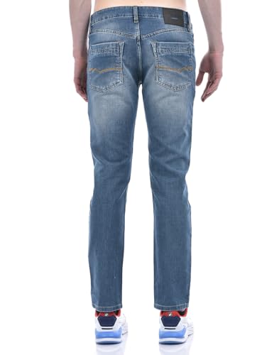 Image of Numero Uno Men's Light-Wash Skinny-Fit with Classic Styling Sustainable Jeans