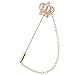 Flairs New York Gentleman's Essentials Premium Handmade Artisan Lapel Pins (Golden Crown with Chain)