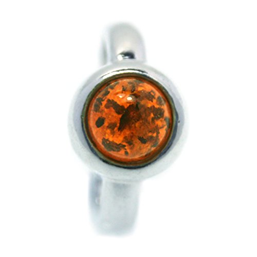 Bague ambre véritable d'exception en argent 925 de taille 54 - 4