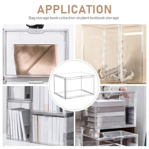 Boîte de rangement empilable en acrylique pour protéger vos manuels