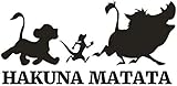 TAMZAM - Hakuna Matata Decal Vinyl Sticker Black Cars Trucks Vans SUV Laptops Walls Glass Metal - 5.5 inches
