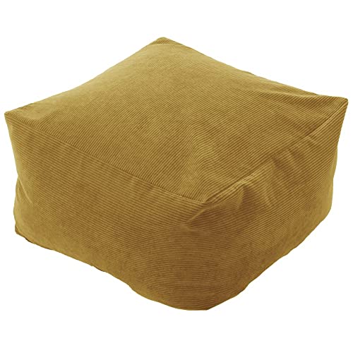 セルタン ビーズクッション カバーが洗える XLサイズ コーデュロイイエロー 日本製 A600a-684YE
