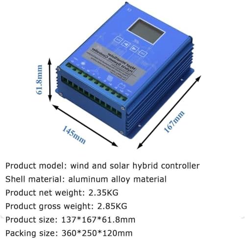 2800W Solar Wind Hybrid Charge Controller with LCD Display, 24V/48V Automatic Regulator for Wind Power, Efficient Renewable Energy Accessories, Durable and Reliable Performance