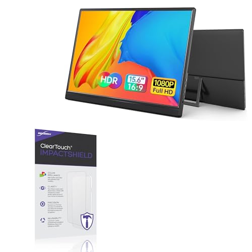 BoxWave Screen Protector Compatible With Yxk Portable Monitor (15.6 in) - ClearTouch ImpactShield (2-Pack), Impenetrable Screen Protector Flexible Film