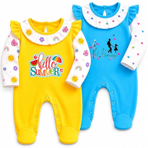 Image of EIO 100% Cotton Rompers Sleepsuits Jumpsuit Night Suits for Infants Newborn Baby Boys & Girls