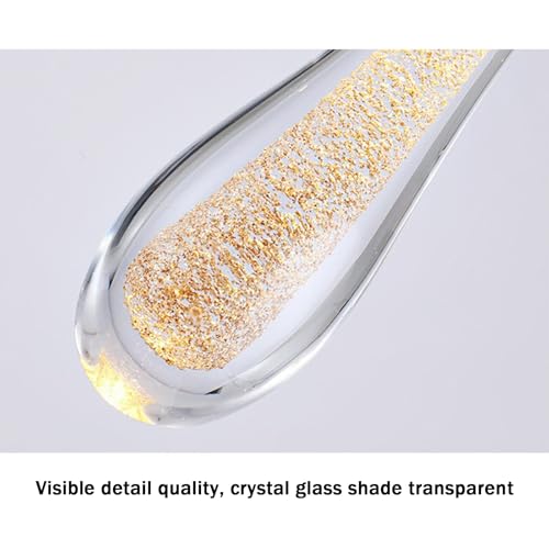 Luz de pared comedor LED cristal moderna aplique bronce con interruptor regulable 2