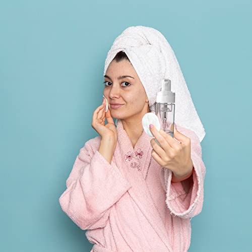 3-Pack Travel-Sized Foaming Pump Bottles - Empty Foaming Liquid Soap Dispensers - for Refillable Travel Hand Soap Shampoo Foaming Castile Cosmetics - BPA Free (100ml/3.3oz) (Clear)3