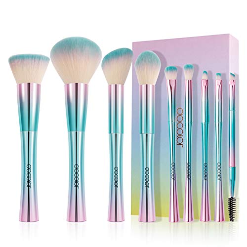 Docolor Makeup Brushes 9 Pcs Makeup Brush Set Premium Synthetic Foundation Powder Concealers Blush Makeup Brushes Gradient color Cosmetic Brushes