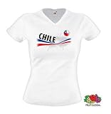 chile jersey vidal Gewicht: 210 g/m² world-of-shirt Damen T-Shirt Chile Vintage Trikot S