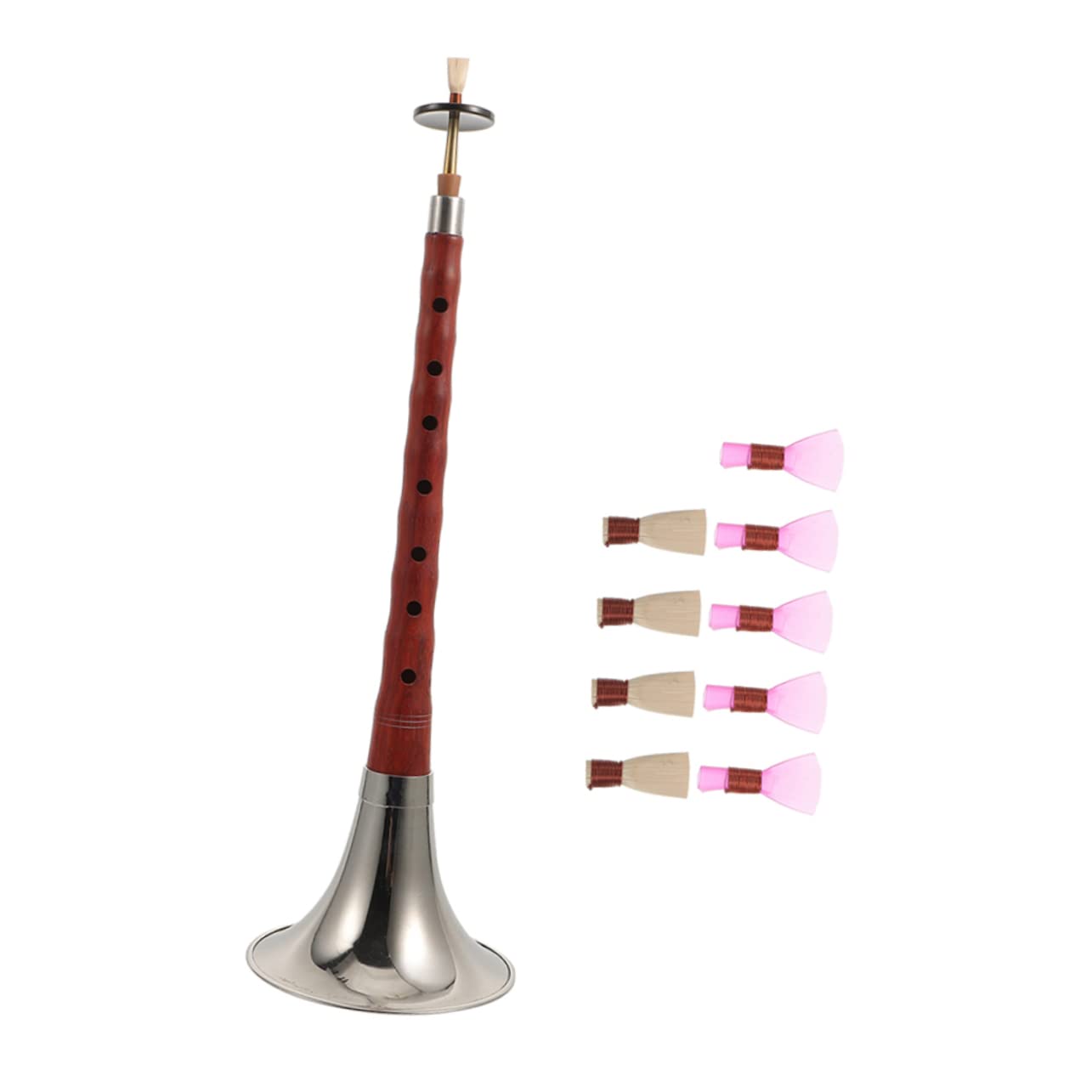 GOOHOCHY Suona Wind Instrument Traditional Ethnic Music Instrument for Beginners Professional Suona in d Key Rosewood Material Random Color