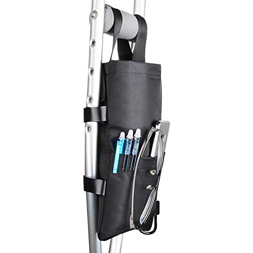 SupreGear Crutch Bag, Water Resistant High Quality Crutch Organizer Pouch Tote Crutch Accessories