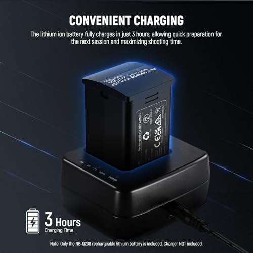 Image of NEEWER Q200 Q3 Replacement Battery, 14.8V /3200mAh Rechargeable Li ion Battery Pack Only Q200 Q3 Outdoor Flash Strobe Light for Outdoor Photography, NB-Q200