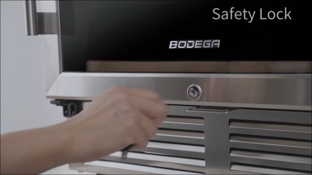 Image of BODEGA 24 Inch Single Zone Wine Fridge with App Control, Holds 52 Bottles | 41 F to 68 F Temperature Range, Noise Level Below 42 dB, Activated Carbon Air Filter, Built-in or Freestanding Installation