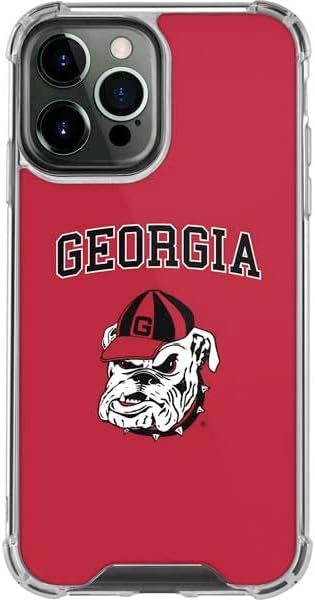 Skinit Clear Phone Case Compatible with iPhone 13 Pro Max - Officially Licensed University of Georgia Bulldogs Logo Design