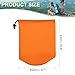 PATIKIL Stuff Sack, 9 x 17 Inch Waterproof Outdoor Storage Sack Portable Drawstring Dust Flap Bag Lightweight Sleeping Bag for Camping Hiking Backpacking, Orange