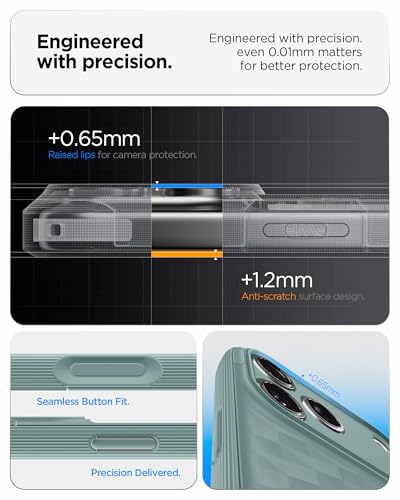 Image of Spigen Parallax S MagFit Back Cover Case for iPhone 17 Pro Max, MagSafe Compatible, 3D Hexa Cube Design - TPU | Sage Green