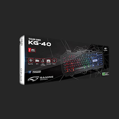 C3Tech - Teclado Gaming USB KG-40BK Preto Layout ABNT2 Anti-Ghosting com Iluminação de Led Multicolor Compatível com PC/Mac e Linux 5 C3Tech - Teclado Gaming USB KG-40BK Preto Layout ABNT2 Anti-Ghosting com Iluminação de Led Multicolor Compatível com PC/Mac e Linux - Imagem 5