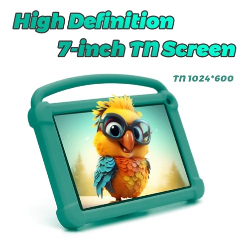 Image of ZZB 7 Inch Kids Tablet for Boys Girls, Android 12 Tablets for Kids, 4GB RAM, 32GB ROM, Kids Tablet, WiFi, Bluetooth, Eye Safety, IPS Screen, Parental Control, Case