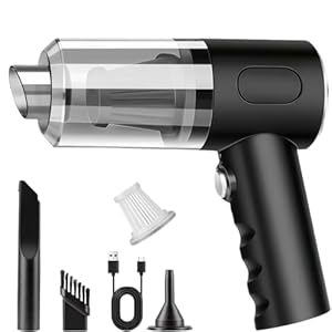 QIIZCP Handheld Vacuum Cleaner, 3-in-1 Cordless Handheld Vacuum Cleaner, 22000Pa Powerful Car V acuum Cleaner Cordless, Lightweight Mini for Carpet Pets Hair, Pet Hair Vehicle Home Office