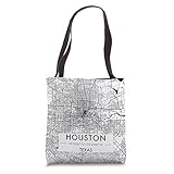 Houston Texas State City Road Map Tote Bag