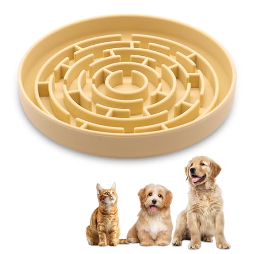 Anti Schling Napf Hund Antischlingnapf Hunde für Katzen Welpen Silikon Hundenapf Langsame Fütterung Anti Schling Napf Katze Slow Feeder Dog Bowl für Hunde und Katzen Aller Größen