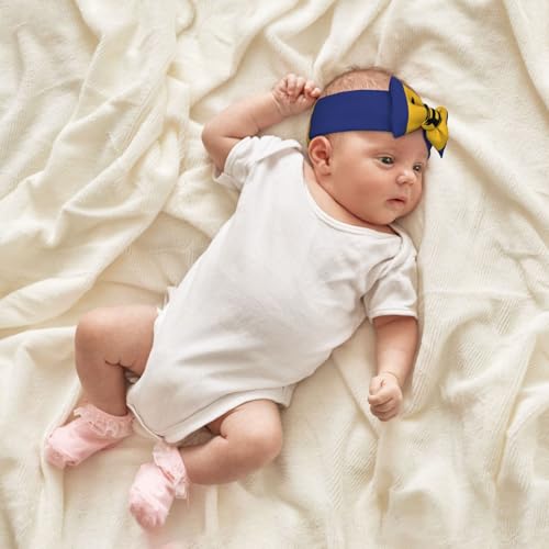 FoRes Flag of Barbados Baby Bow Headband â€“ Cute & Delicate Hair Accessories for Newborns, Infants, Toddlers â€“ Skin-friendly Hairband, Black4
