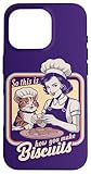 Vintage Baking Cat Lady So Macht Man Kekse, Katze Hülle für iPhone 16 Pro