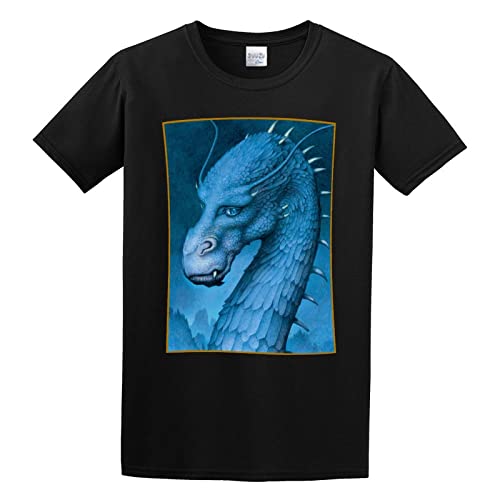 Men Eragon Christopher Paolini Book Saga Inspired Dragons T Shirt Black M