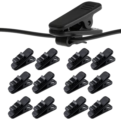 26 Pack Headphone Cable Clips, Anti-Slip Wire Holder for Earphone, Microphone, Earbud Cords - Clip...