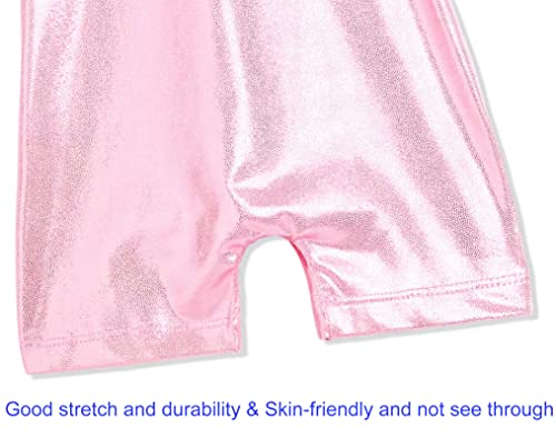 Image of Domusgo Toddler Leotard Gymnastics Long Sleeve, Sparkly Tumbling Dance Leotards for Baby Girls Kids Teens 2-14 Years