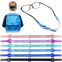Cheynn 6 Stück Bunt Brillenband Für Kinder, Verstellbarer Sportbrillenband mit Silikongriffen Anti Rutsch Brillenbänder Elastisches Brillenhalter für Herren Damen Schutzbrille Sonnenbrille Lesebrille