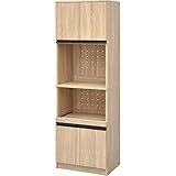 ワイエムワールド 食器棚 コンセント付き レンジ台 幅59cm 木製 オーク 00-286