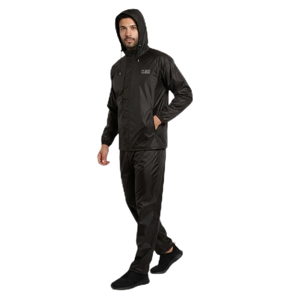 Men’s 3XL Free Size Waterproof Raincoat Set – Hooded Monsoon Jacket with Matching Trouser-image-47