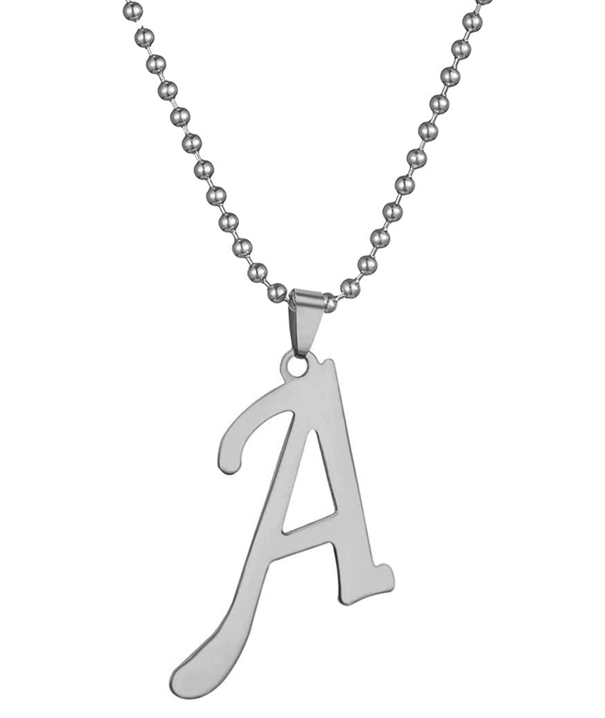 Uniqon Unisex Metal Fancy & Stylish Trending Name English Alphabet A Letter Locket Pendant Necklace With Ball Chain For Mens And Womens (B0B8T1TZK2) Amazon Price History, Amazon Price Tracker