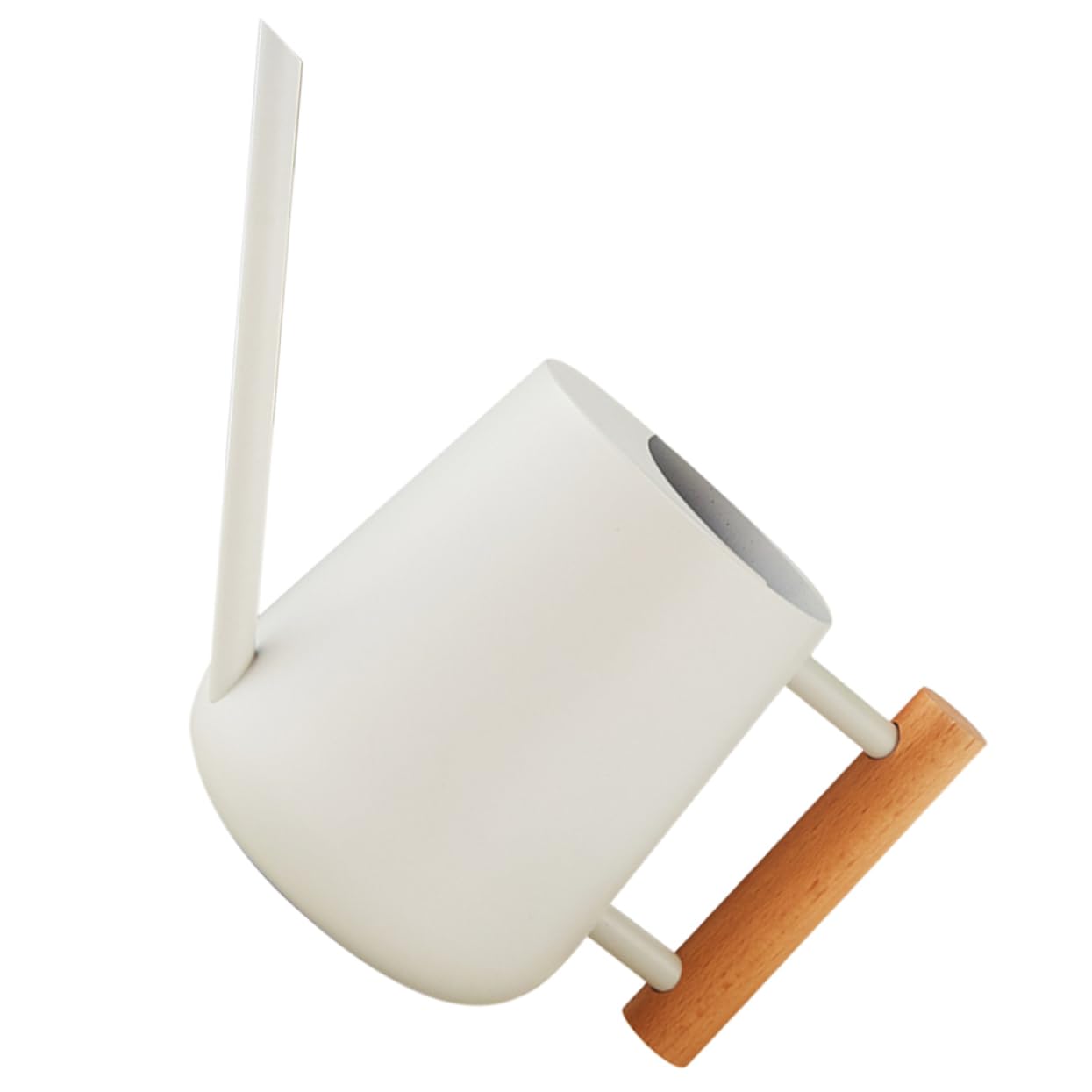 TOYANDONA Gießkanne für Schonendes Gießen mit Langem Ausguss 900ml aus Edelstahl und Holzgriff Robuste Blumengießkanne Praktisches Gartenzubehör für Zimmerpflanzen