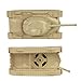 TimMee Toy Tanks for Plastic Army Men - Tan WW2 3pc - Made in USA