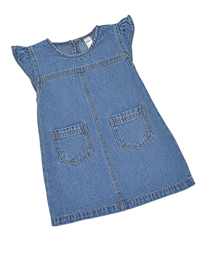 Monag Denim Flutter Sleeve Dress (Denim, 12-18 Months)