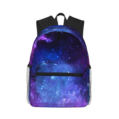 Sac à dos ordinateur portable galaxie bleue grand compartiment travail et bagage cabine voyage