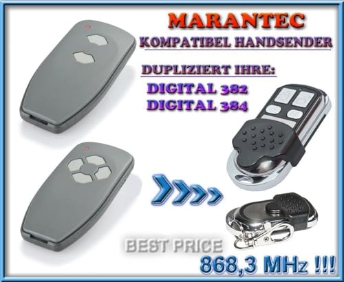 Marantec D302-868 / D302-868 / D313-868 / D321-868 / D323-868 / Command 131 / Digital 382 / Digital 384 kompatibel handsender/klone Fernbedienung, 4-Kanal 868.3Mhz Fixed Code
