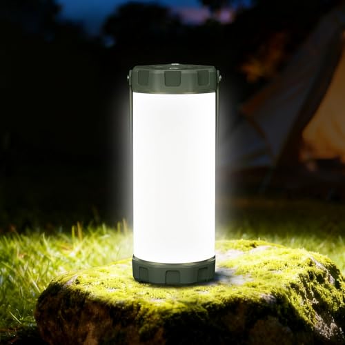 Glocusent Campinglampe & Zeltlampe: Kompakte 1200LM Camping Licht mit Gummi-Schutzecken & Schlüsselband, 5 Helligkeiten, 3 Modi + SOS, IP68 wasserdicht, 80h Laufzeit, Ideal für Blackout, Wandern Glocusent Campinglampe & Zeltlampe: Kompakte 1200LM Camping Licht mit Gummi-Schutzecken & Schlüsselband, 5 Helligkeiten, 3 Modi + SOS, IP68 wasserdicht, 80h Laufzeit, Ideal für Blackout, Wandern