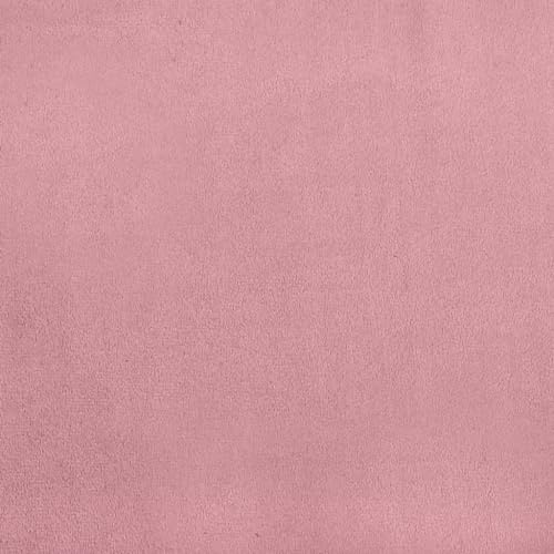 Sofá de 3 plazas en terciopelo rosa de 180 cm con práctico taburete a juego 7