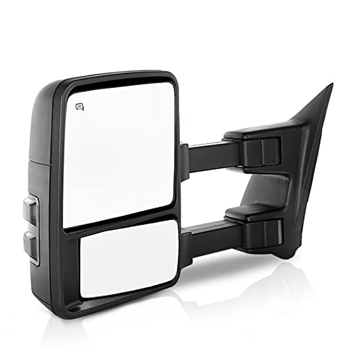 Eccpp Towing Mirror, Left Driver Side Exterior Automotive Mirror With Power Heated Turn Signal Convex Glass Manual Folding Telescoping Fit For Ford For F250 For F350 For F450 For F550 Super Duty #TOP16
