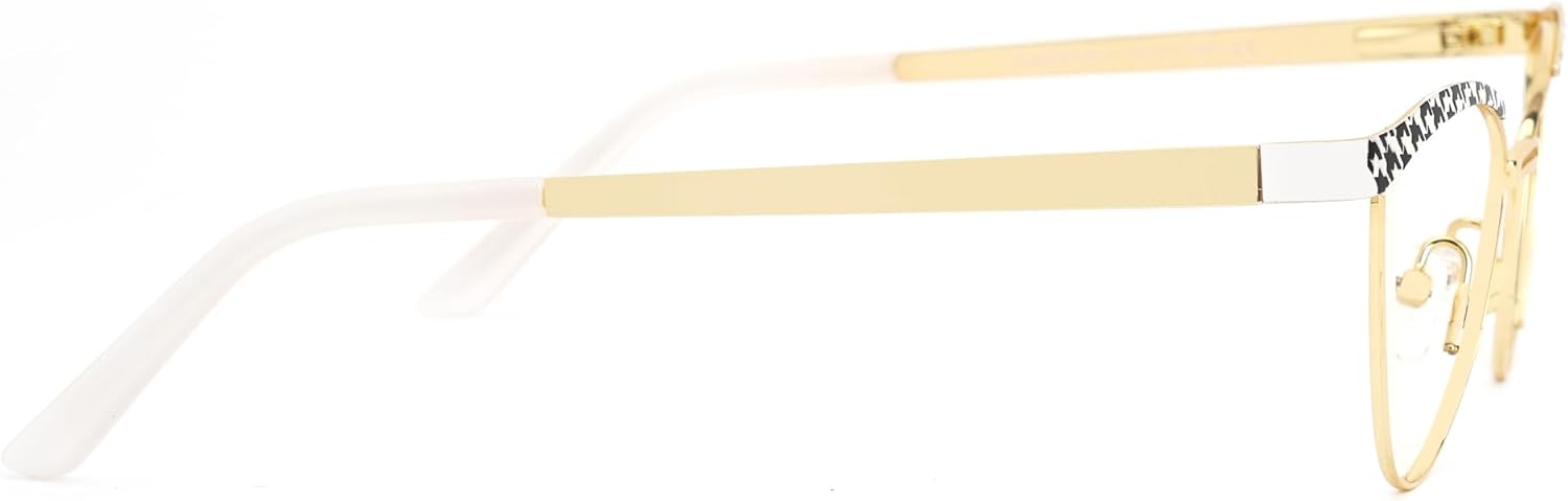 Zeelool Women's Metal Browline Cat Eye Blue Light Blocking Glasses Sydney FM0125 - Image 8