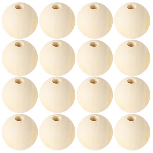 【Dettagli prodotto】Questo prodotto contiene 40 perline di legno con un diametro di 20mm e un diametro del foro interno di circa 5mm.Le sfere di legno sono realizzate in legno naturale,durevoli,leggere,resistenti,lisce e prive di sbavature,non tossiche e rispettose dell'ambiente amichevole.
