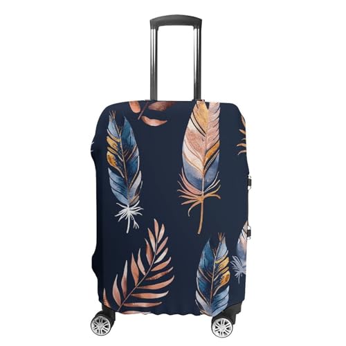 Feathers And Leaves Luggage Cover Protector Anti-Scratch Suitcase Cover Washable Luggage Covers Fits 19-21 Inch Luggage