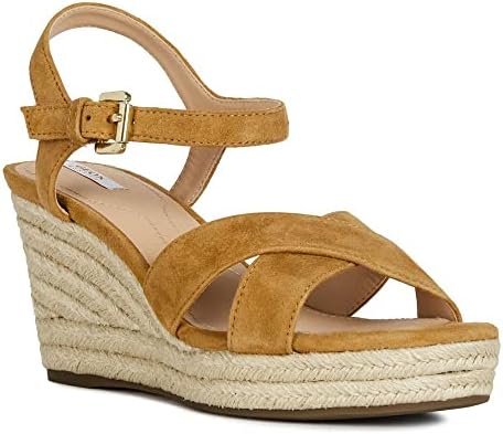 Geox Women's D Soleil A Wedge Sandal, Curry, Womens 10 | Image 5